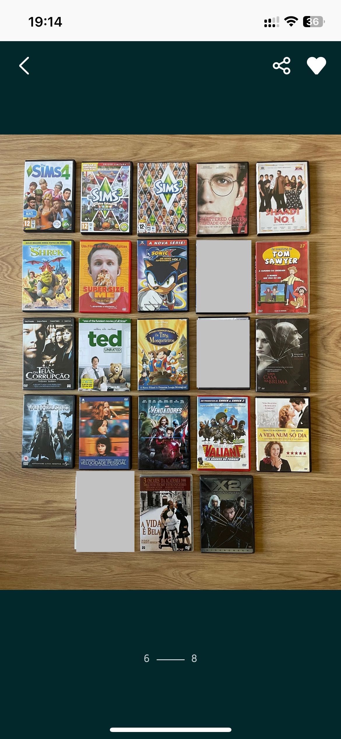 Vários filmes em DVD