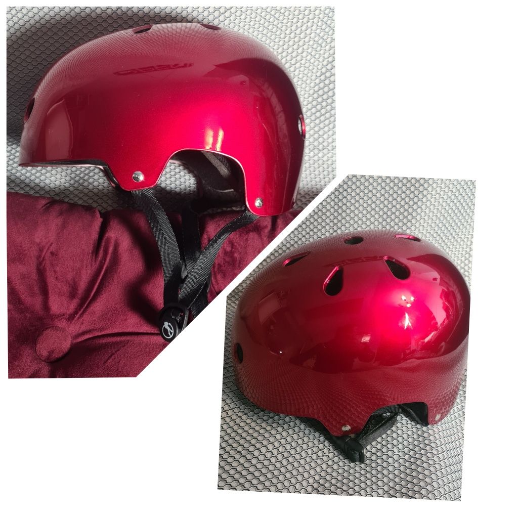 [15] Kask SFR Essentials - Red Metal, wrotki, S/M, 53-56 cm. kajak.,