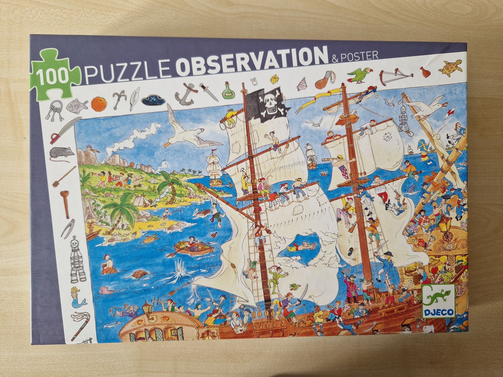 Puzzle Djeco Piraci 100 elementów 5+