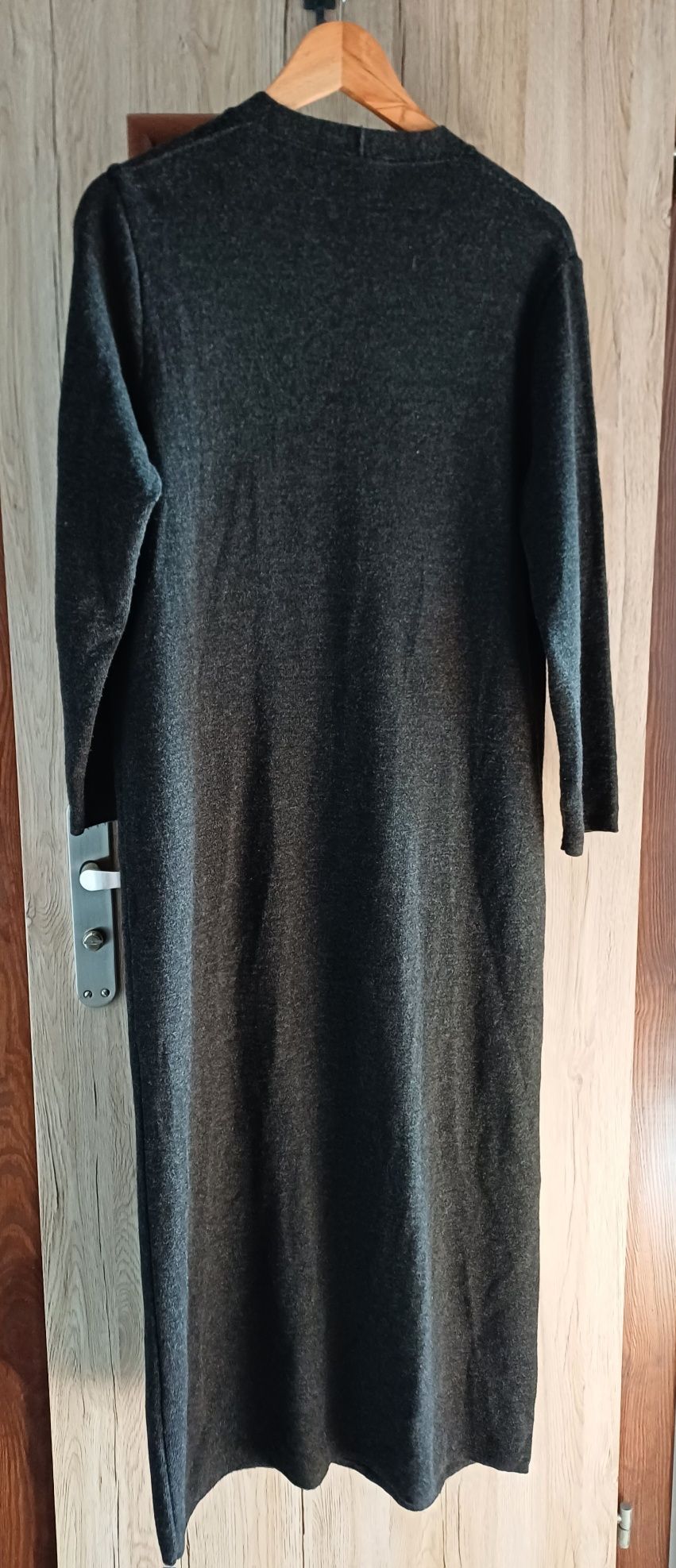 Sweter kardigan szary marks spencer 40 długi