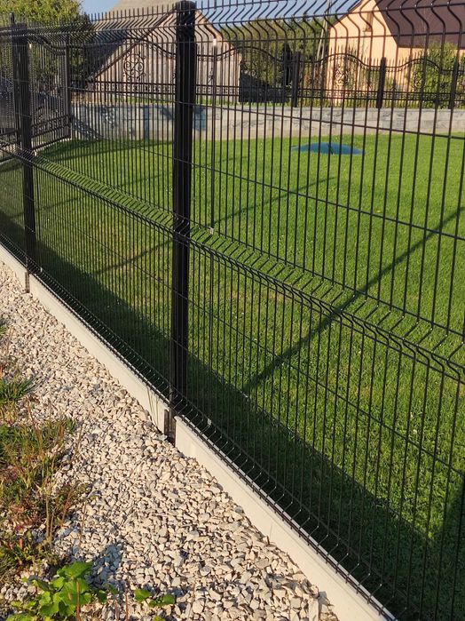 Ogrodzenie panel Wiśniowski 153cm grafit 7016 fi 5 systemowe kompletne