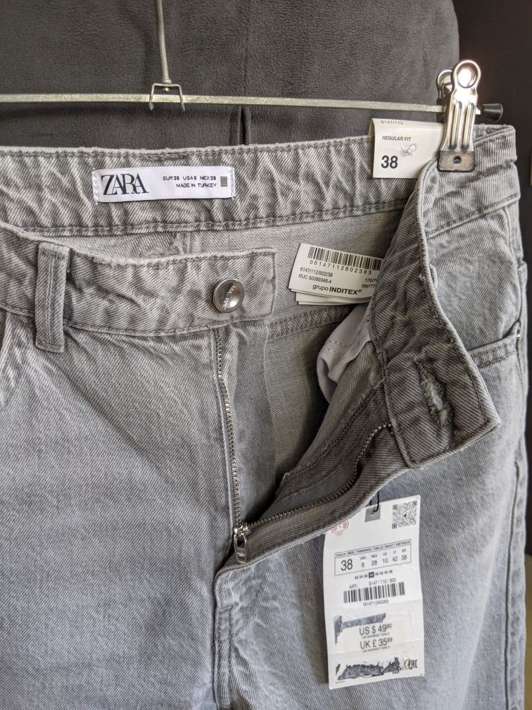 Джинси Zara сірого кольору, 38/М/46