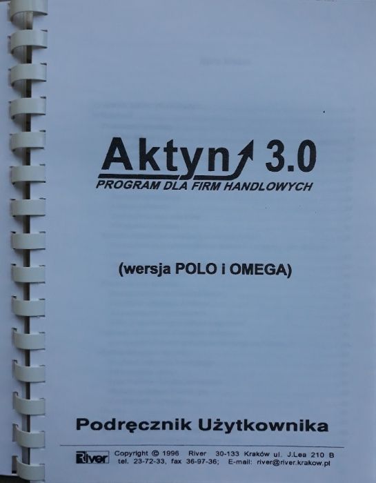 Program dla firm handlowych Aktyn 3.0 (wersja POLO i OMEGA)