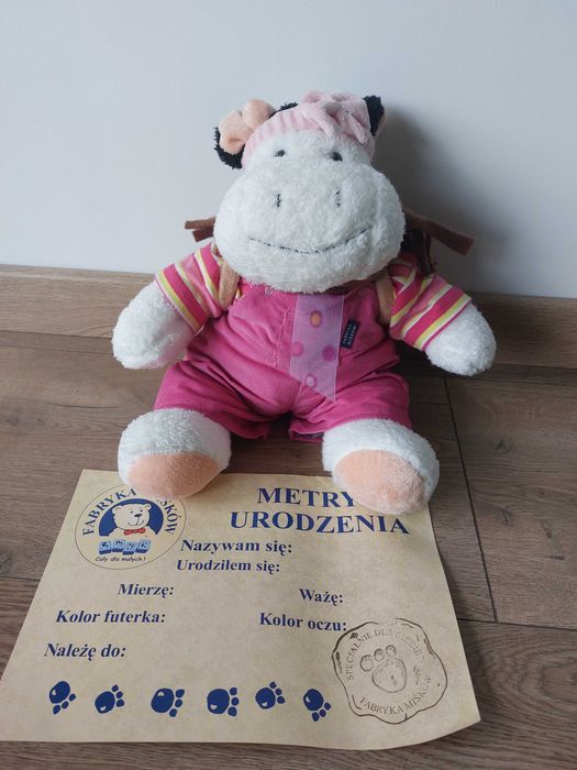 nowy pluszowy miś - krowa Fabryka Miśków 40 cm