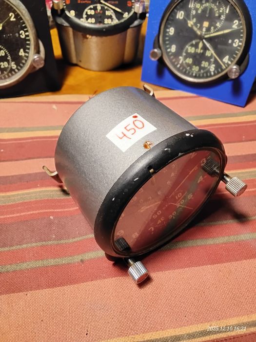 zegar lotniczy ACZS-1M calkem sprawny ZAPLOMBOWANY