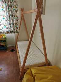 Cama de criança estilo Montessori 160x70cm + Colchão