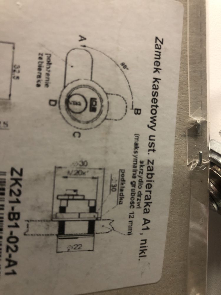 Zamek meblowy, kasetowy firmy Assa Abloy