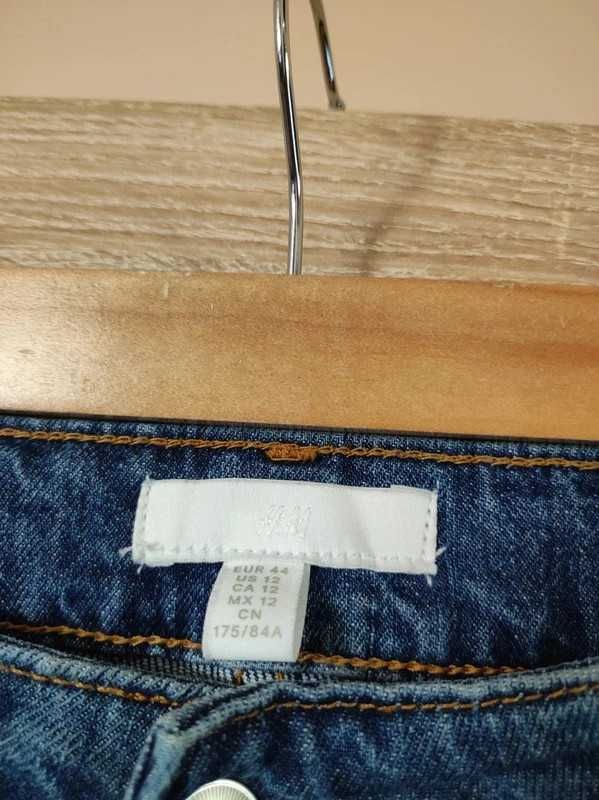 jeansowe spodnie dzwony denim blue H&M 44