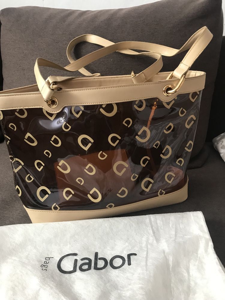 GABOR bags Guess beżowa torba koszyk A4