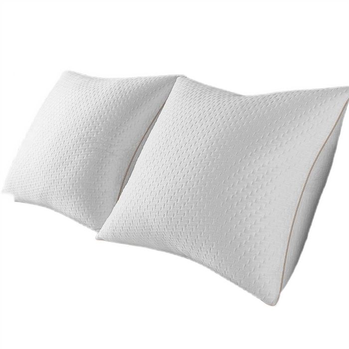 Poduszki 80x80 cm 2 szt. z pokrowcem z włókna bambusowego