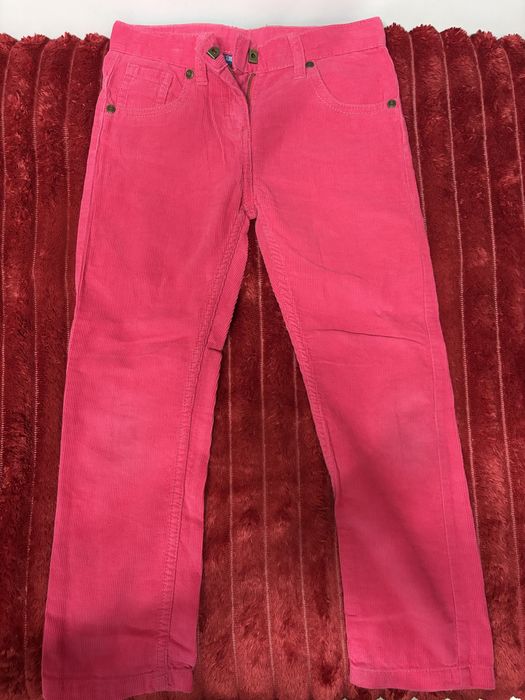 Spodnie sztruksowe jasno różowe