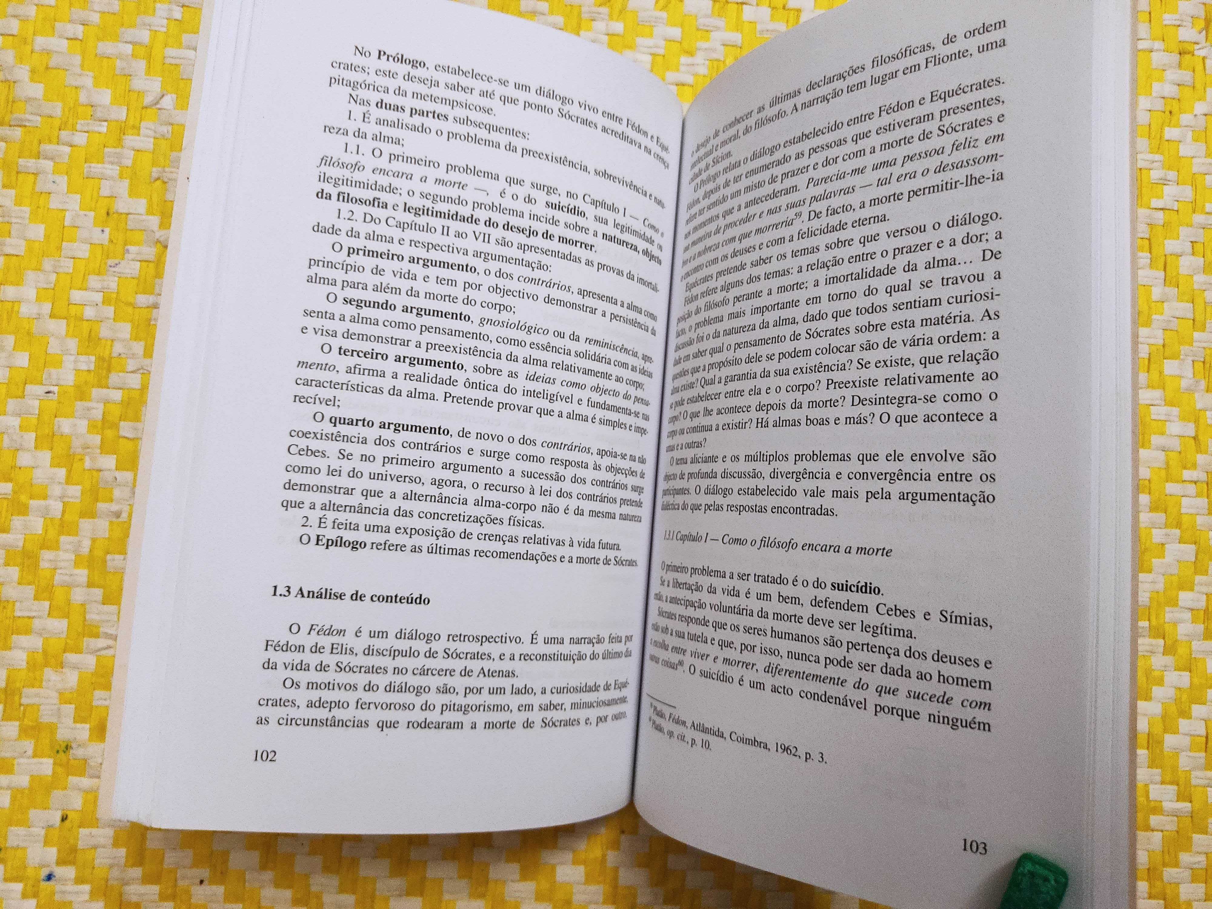 Análise Das Górgias E Fédon De Platão – 
Mário Ferro - Manuel Tavares