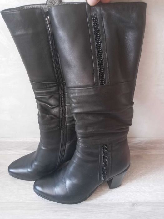 Сапожки шкіряні зимові 38р.