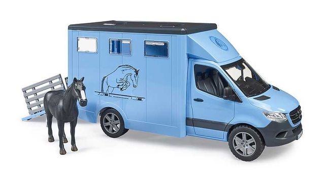 Фургон Bruder для перевезення тварин Mercedes Sprinter з конем (02674)