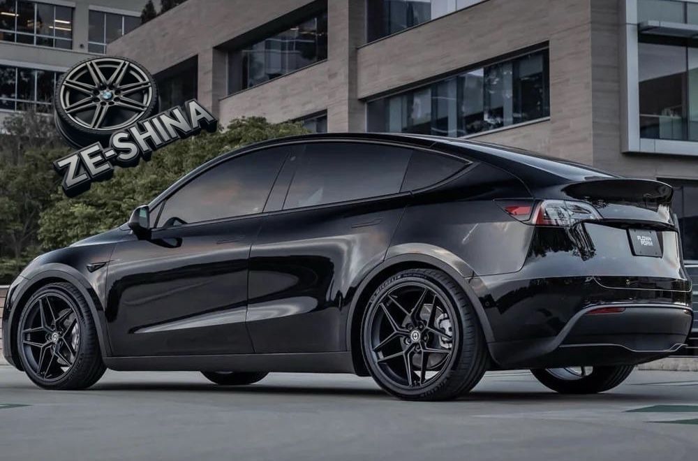Диски R19 5x114.3 ET38 9.5J MATT BLACK Flow Forming Tesla Model Y