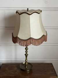 Lampa ze skkrzanym abażurem, starocie, antyki, vintage