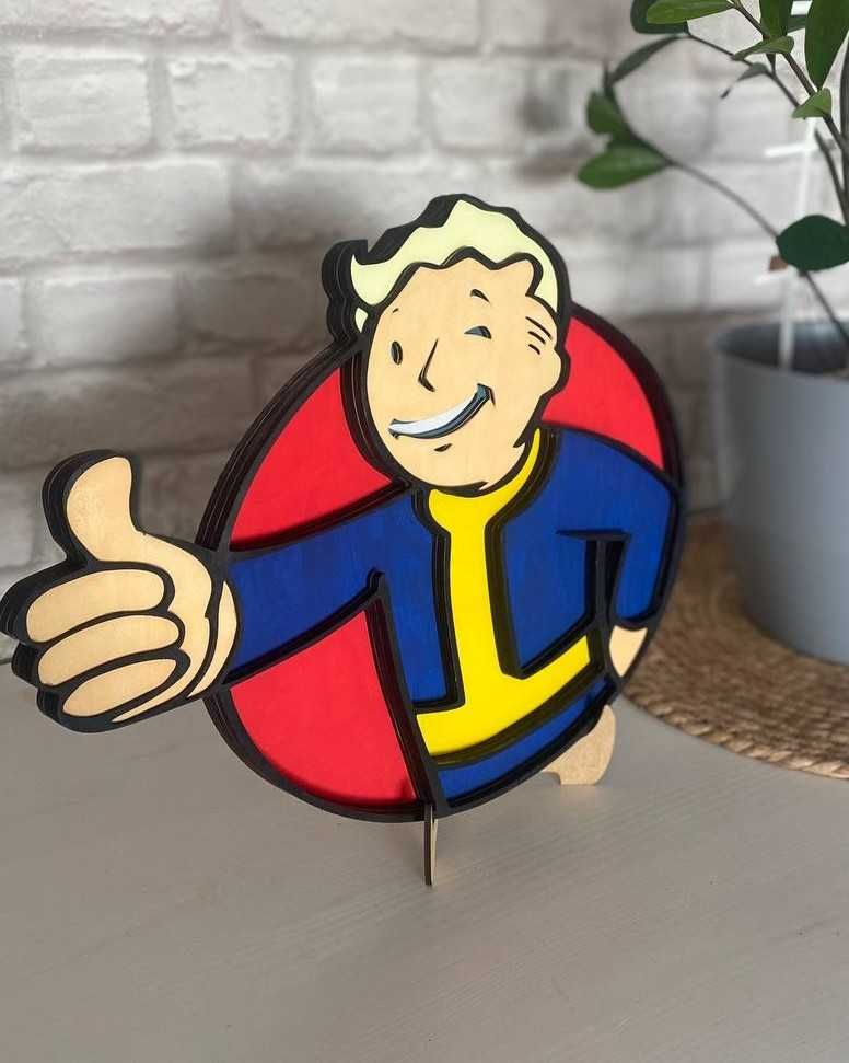 Obraz 3D VAULT-BOY 6 warstw, dekoracja prezent