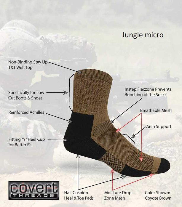 Шкартпетки Jungle Ice Desert COVERT Threads USA