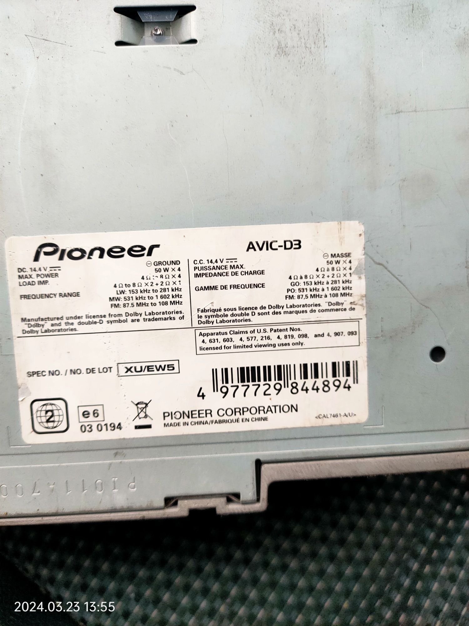 Pioneer avic- d3