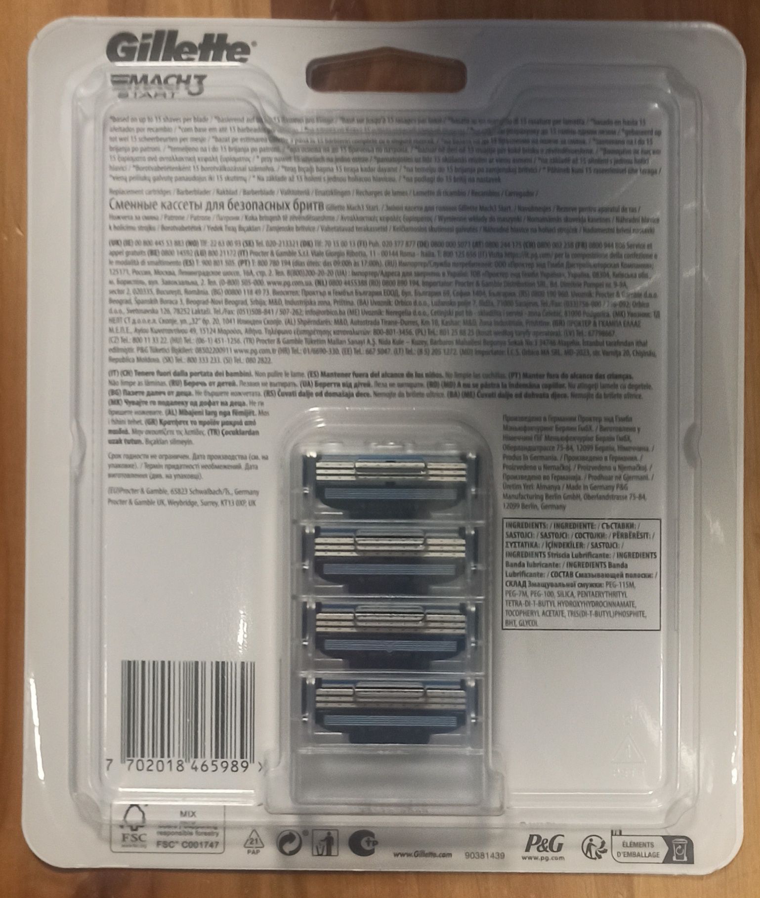 Gillette Mach 3 wkłdy 4szt