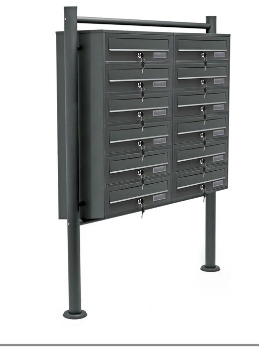 Skrzynka na Listy 12 mieszkań ze stali nierdzewnej