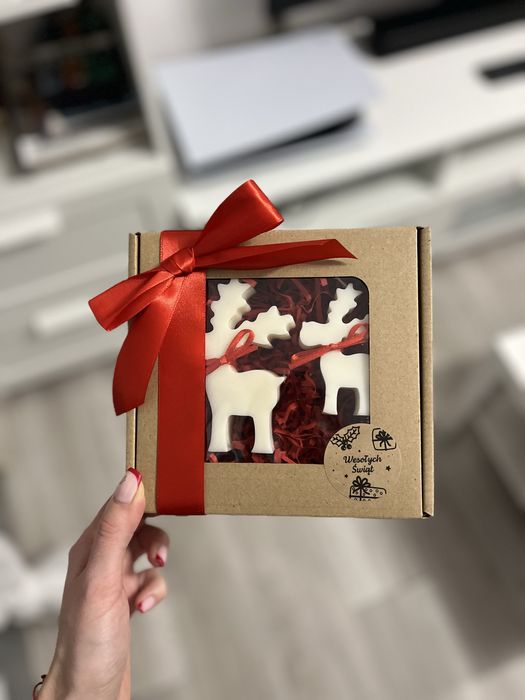 Świeca świeczka sojowa zestaw świec świateczny box