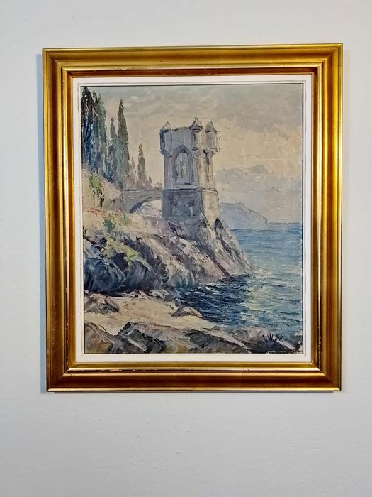 Stary obraz GEORGE WILLIAM HILL 1862- 1934 .