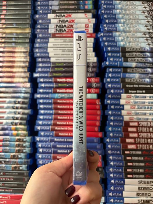 Гра The Witcher 3 на ps5, диск з грою на пс 5, ліцензія