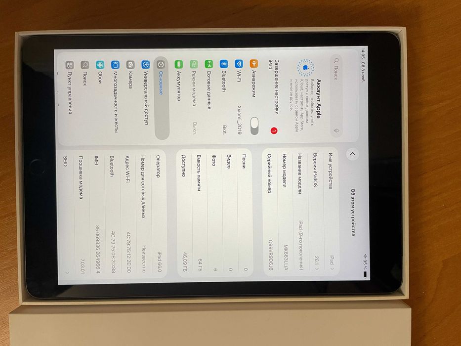 Apple Ipad 9 gen. 2022 год. 64 GB Wi-Fi + LTE