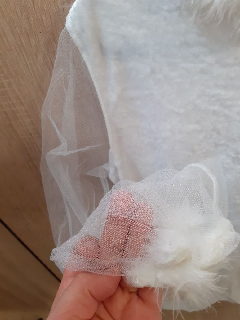 Strój Aniołka roz 140 przebranie + akcesoria bal karnawałowy