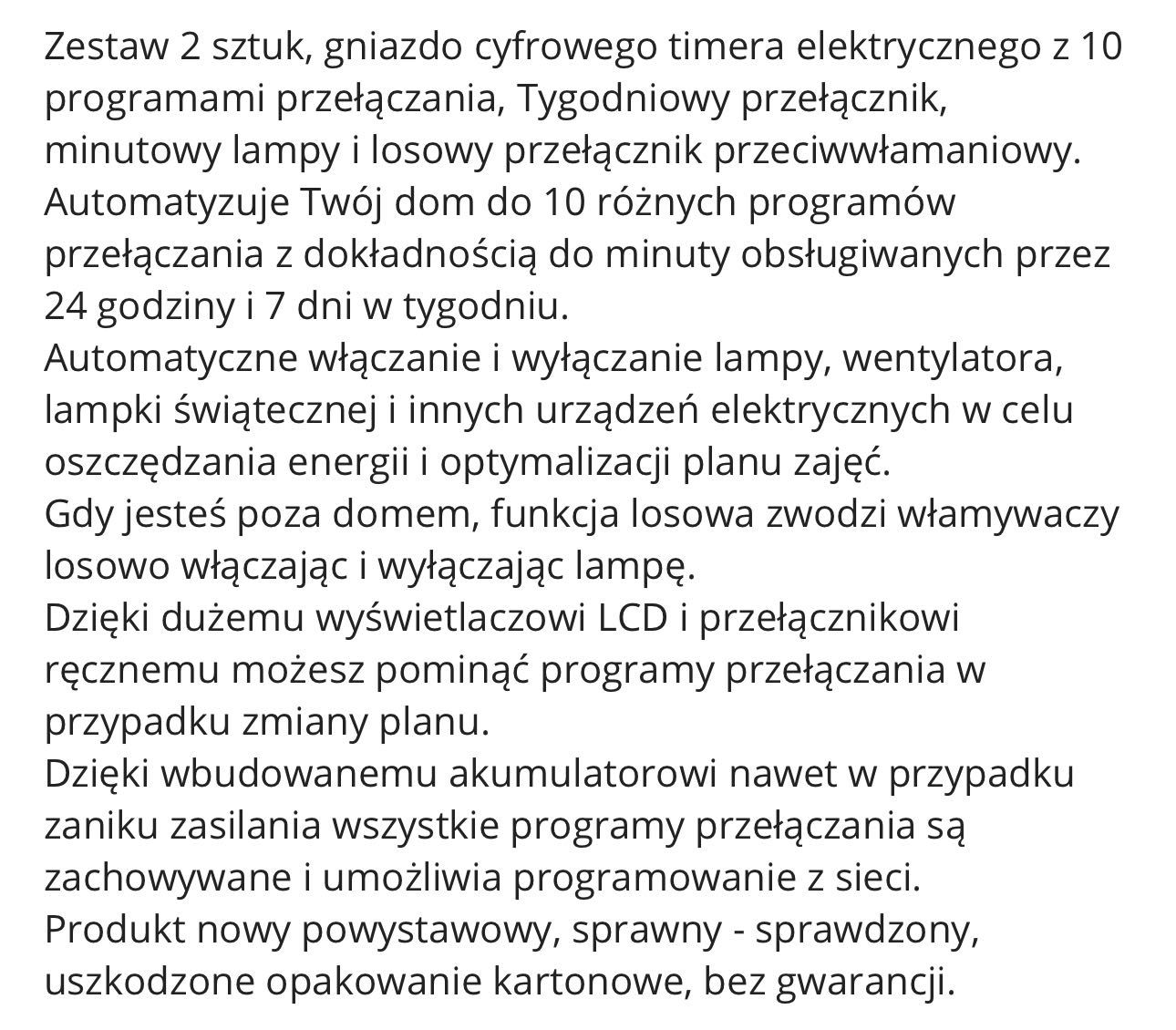 Programator czasowy novkit TE02