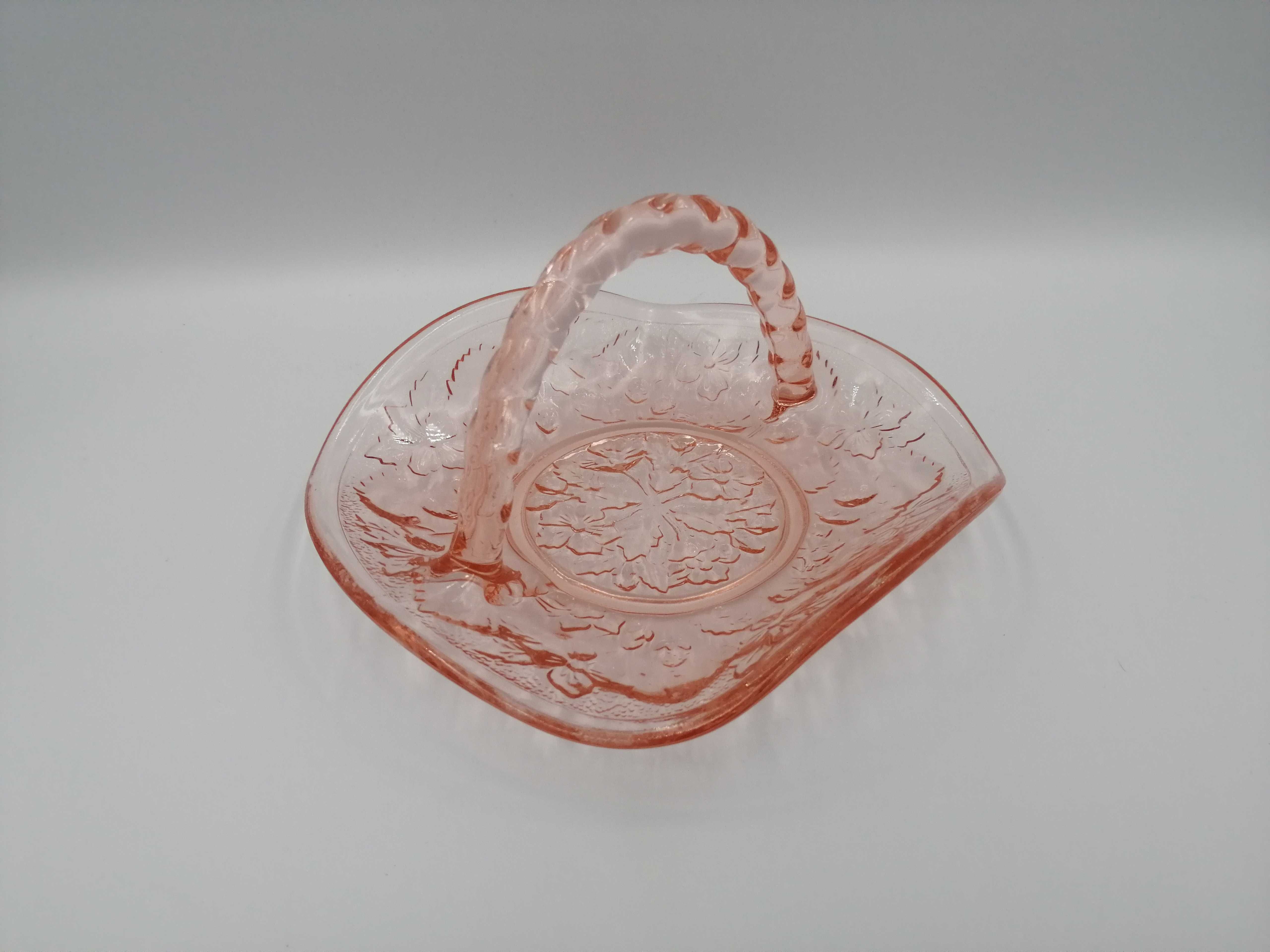 Koszyczek Strawberry Ząbkowice koszyk szkło z PRL