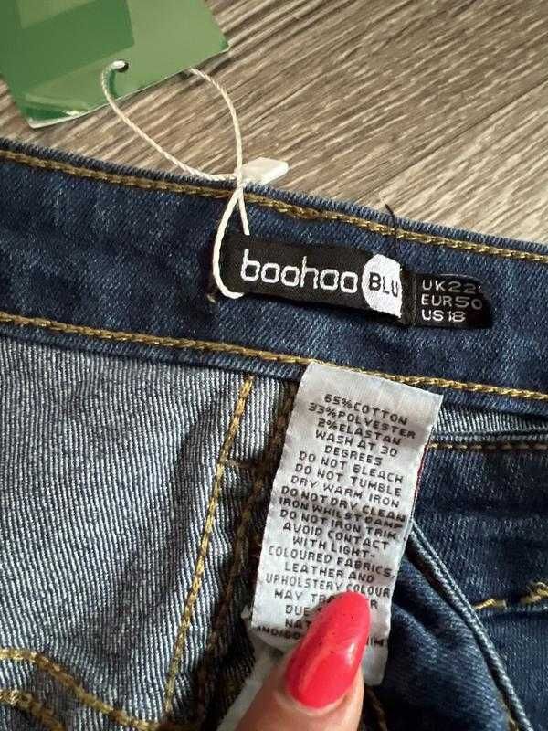 нові джинси батал з рваностями джинси великого розміру boohoo 22/5-6xl