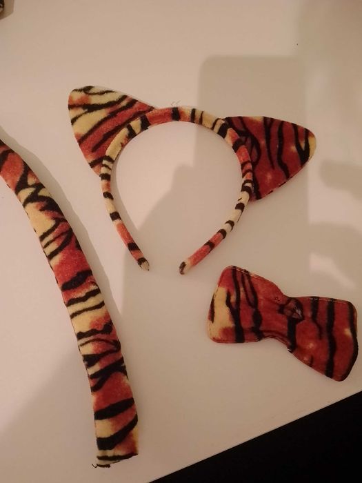 Opaska tygrys ,ogon ,muszka bal karnawałowy