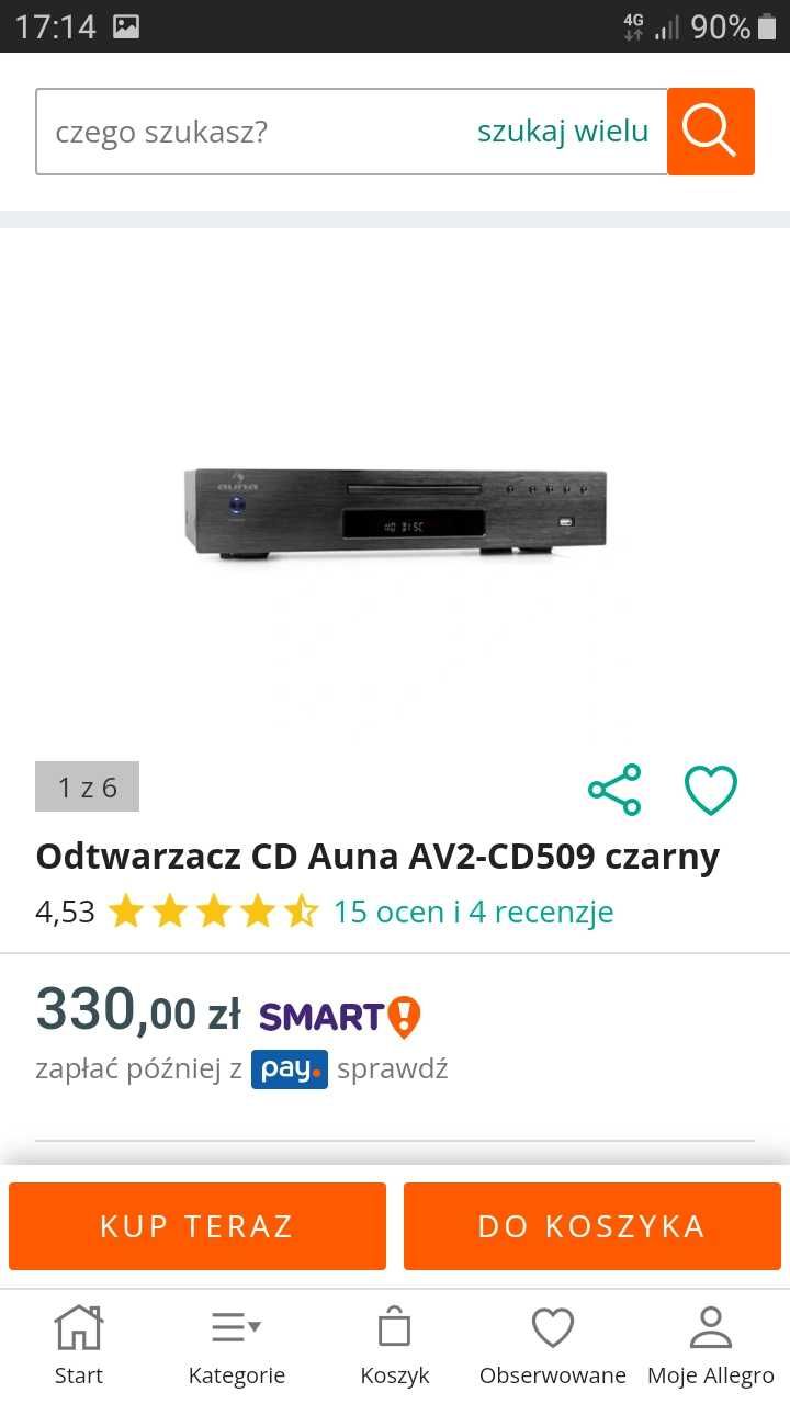 Wieża Auna wzmacniacz i odtwarzacz CD