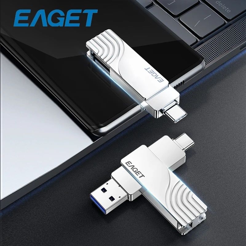 Флешка 1Тб EAGET CF30 USB 3.2 Type-c оригинал 1Tb