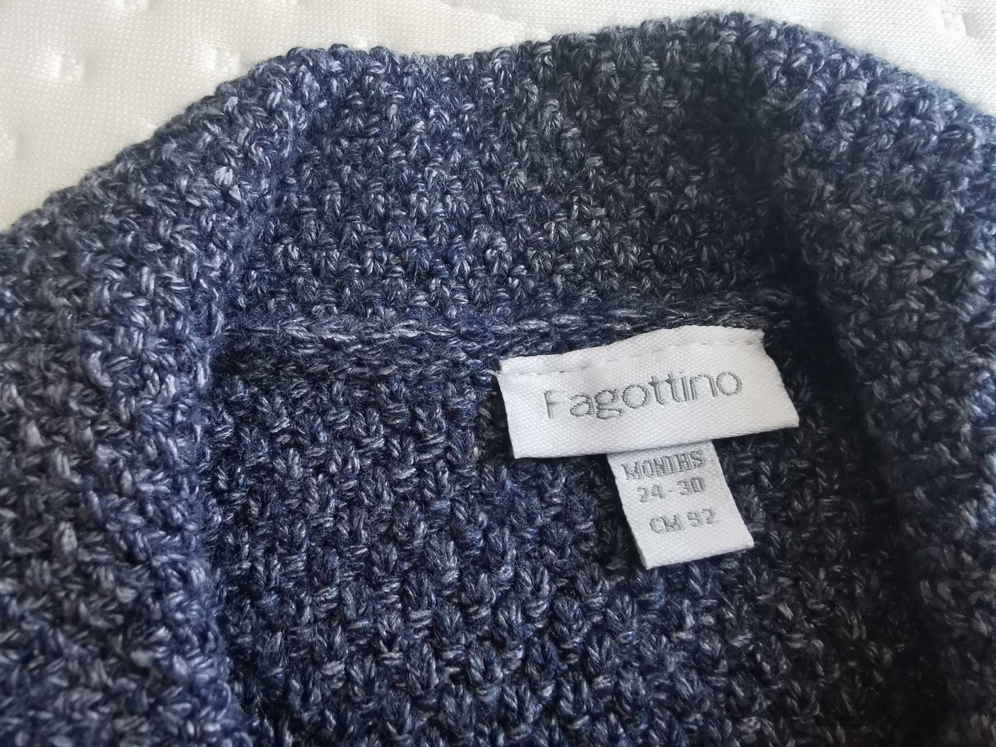 Elegancki sweterek okazyjny chłopięcy roz 92 Fagottino