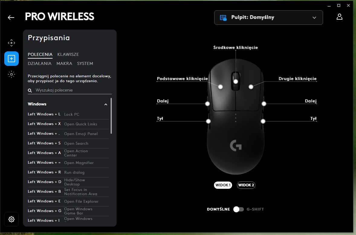 Mysz bezprzewodowa Logitech G Pro stan BDB.