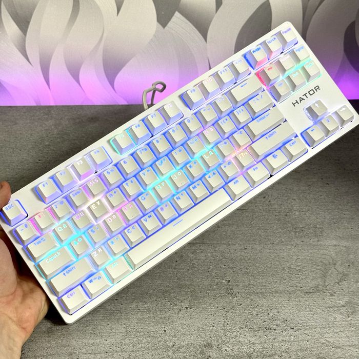 Ігрова клавітура HATOR Rockfall 2 Mecha TKL Authentic Edition White