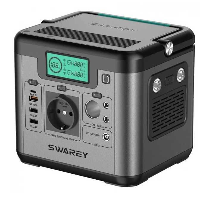 Swarey S500 518 Вт-год 144000 mAh 240В Портативна електростанція