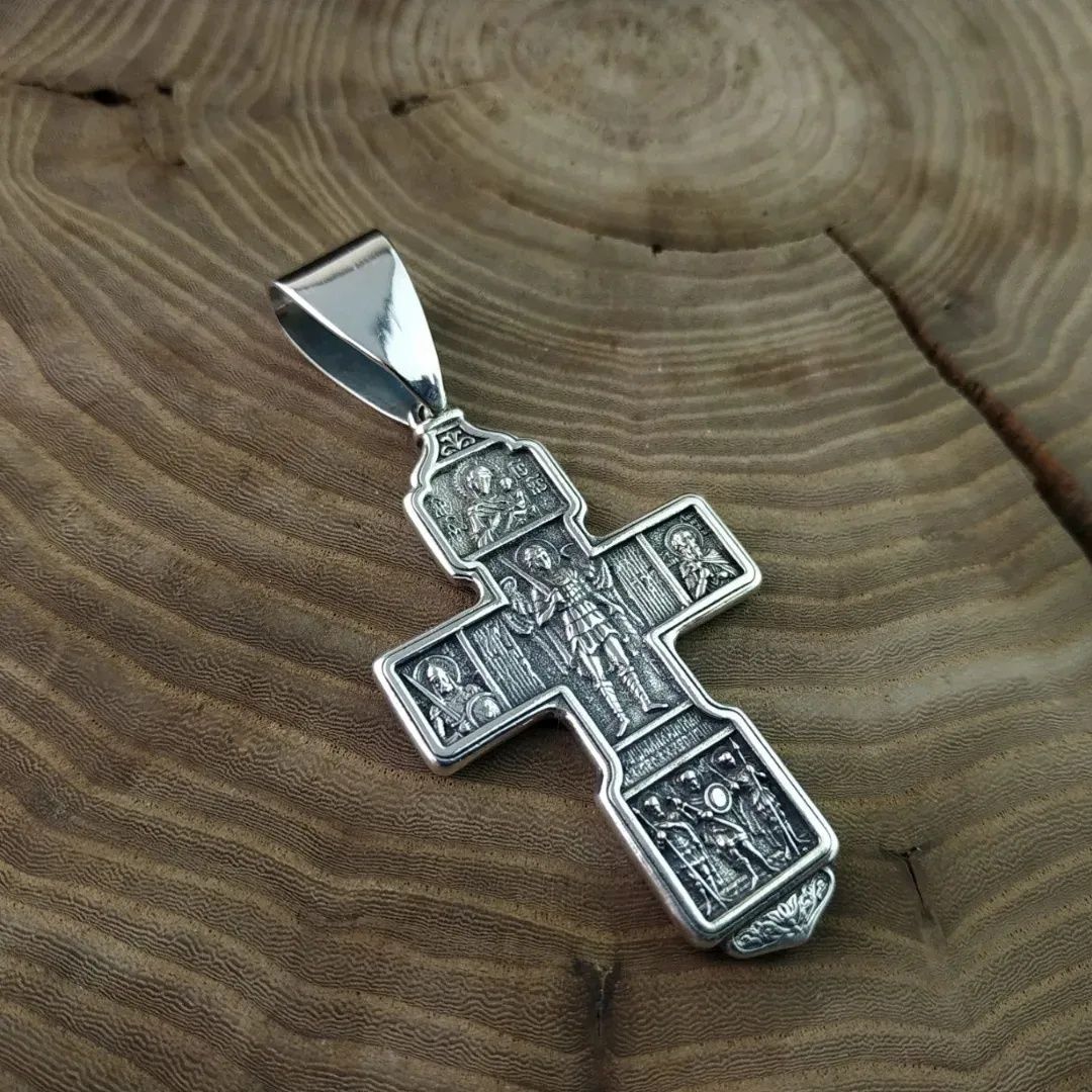 Православный Крестик с молитвой. Молель . Серебро 925 проба. Заказ