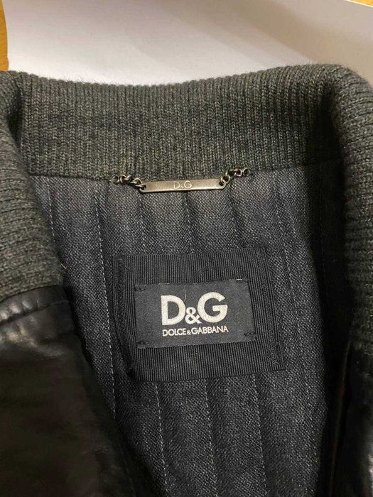мужская кожаная куртка D&G (Dolce & Gabbana) в стиле бомбера