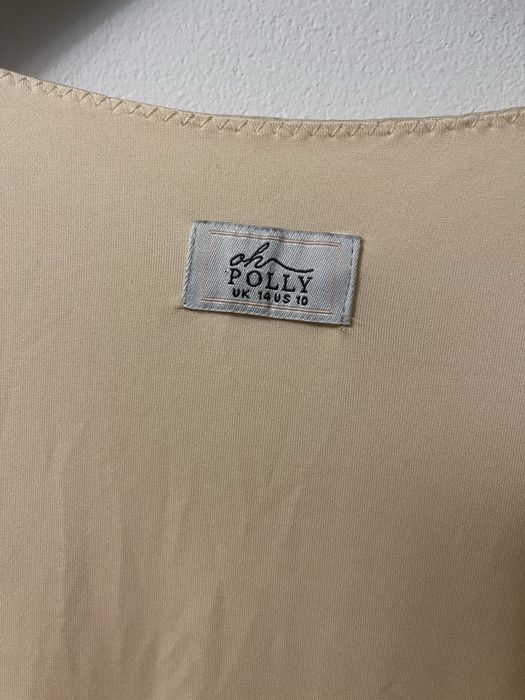 Бежева корсетна сукня Oh Polly з драпіруванням розмір M-L