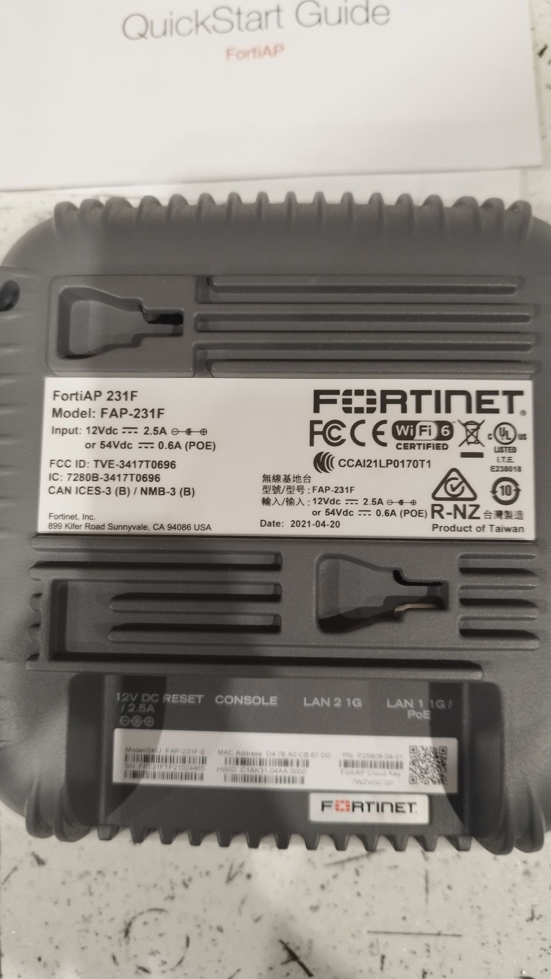 Punkt dostępu Access Point fortinet 231F 6G