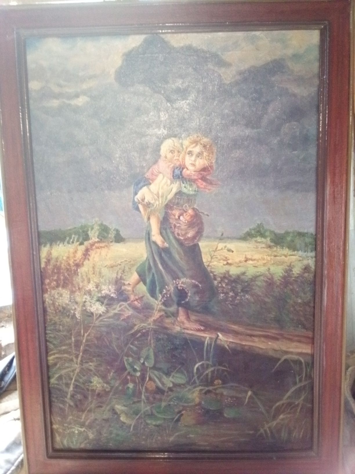 Картина "дети бегущие от грозы"