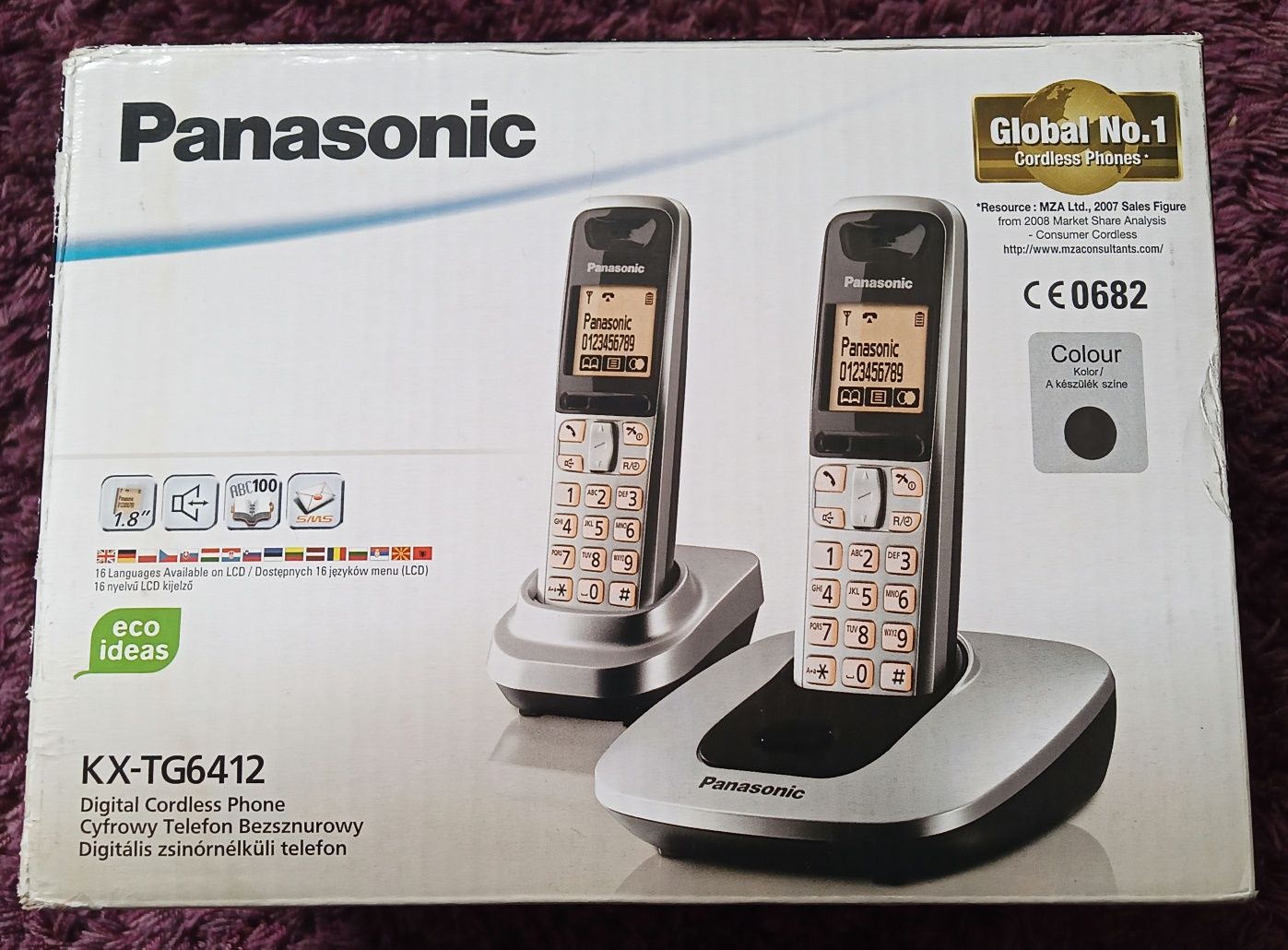 Telefon Panasonic KX-TG6412 (dwie słuchawki)