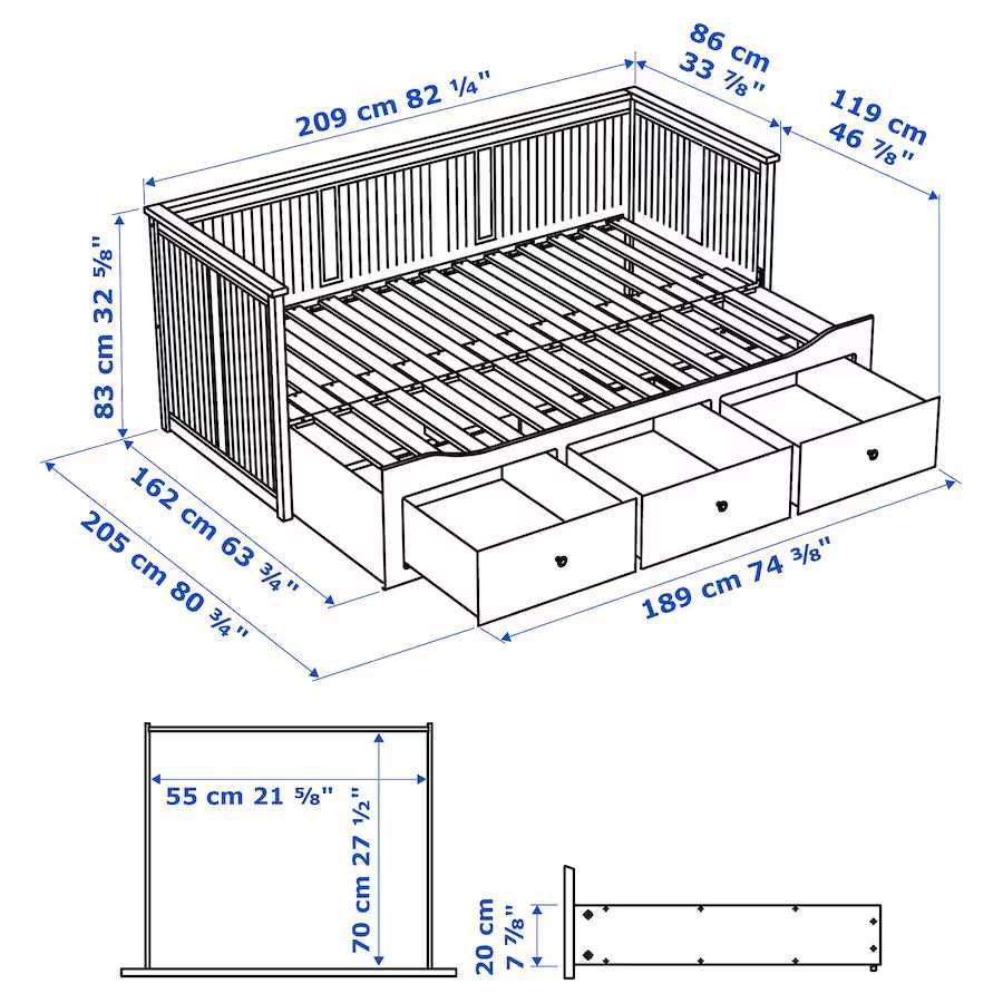 Cama IKEA com gavetões