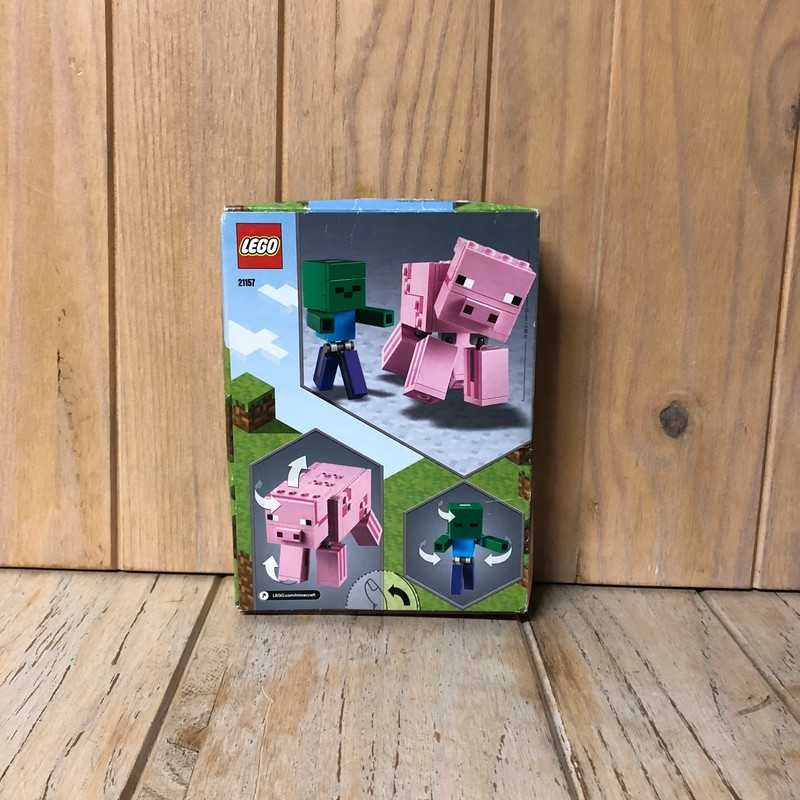 Lego minecraft big fig świnia mini zombie 21157
