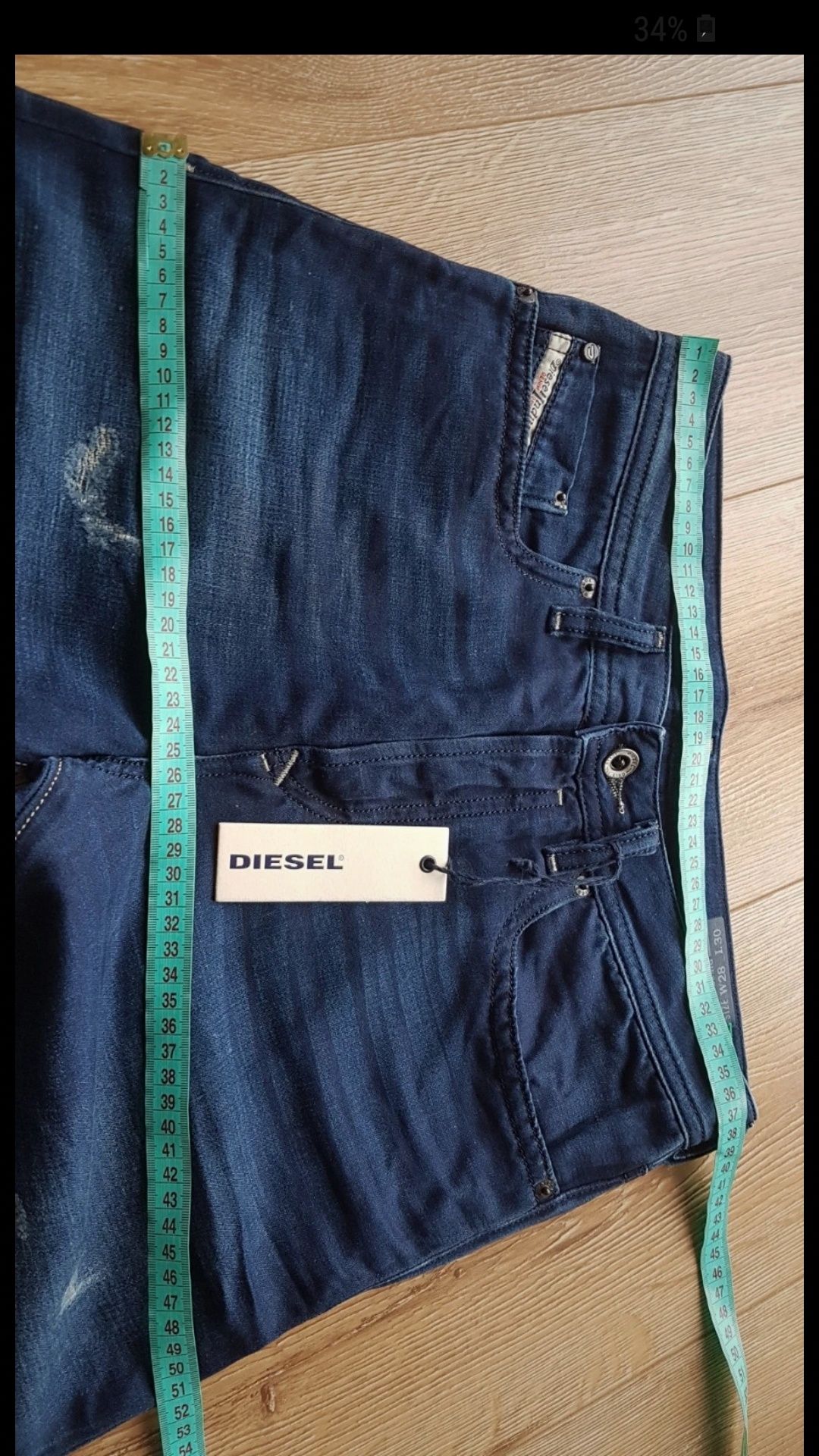 Diesel Buster jeansy męskie dżinsy spodnie bawełna len