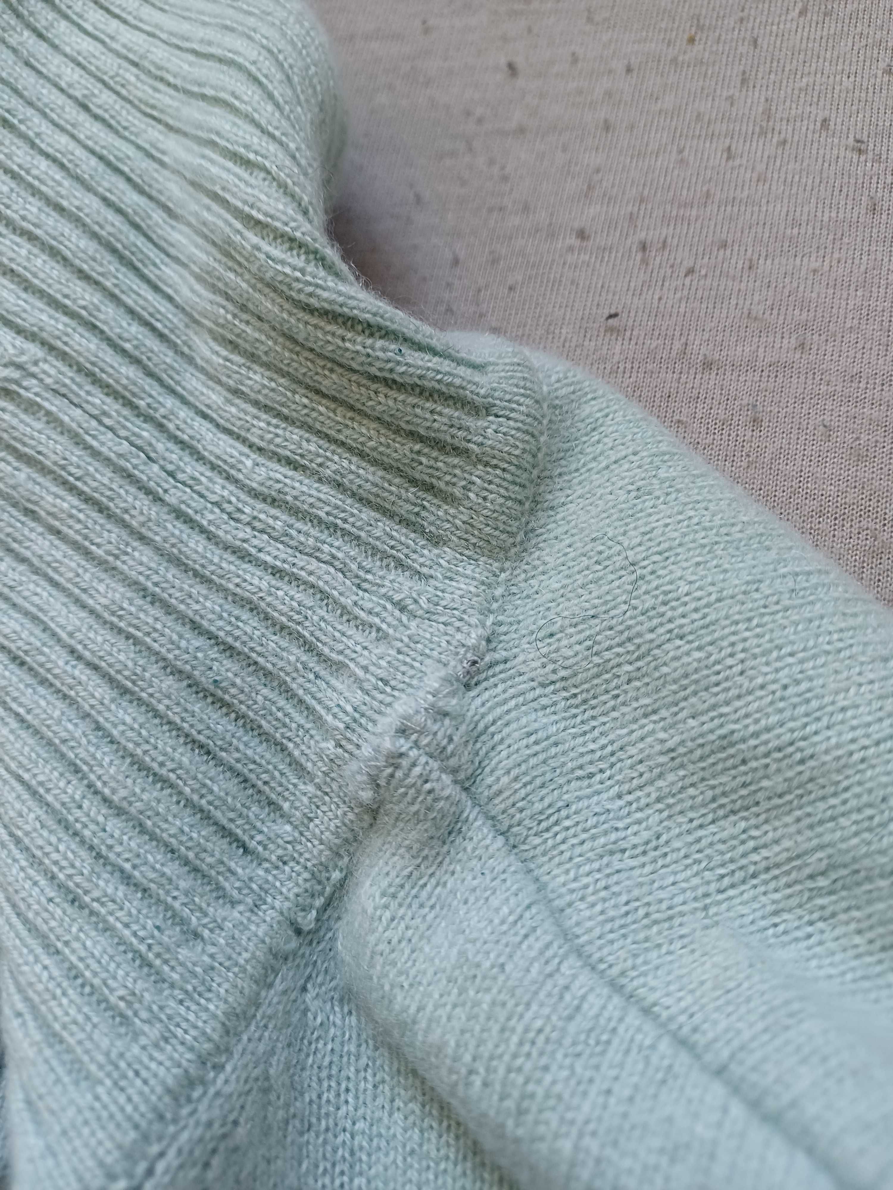 Kaszmirowy sweter z krótkim rękawem rozmiar XS/S